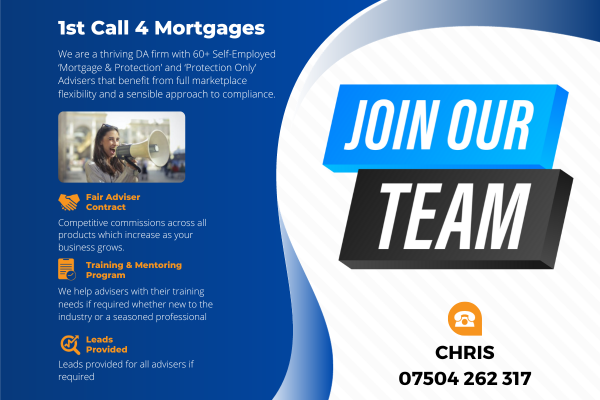Join our team. We are a thriving DA firm with 60+ Self-Employed 'Mortgage & Protection' and 'Protection Only' Advisers that benefit from full marketplace flexiblity and a sensible approach to compliance.